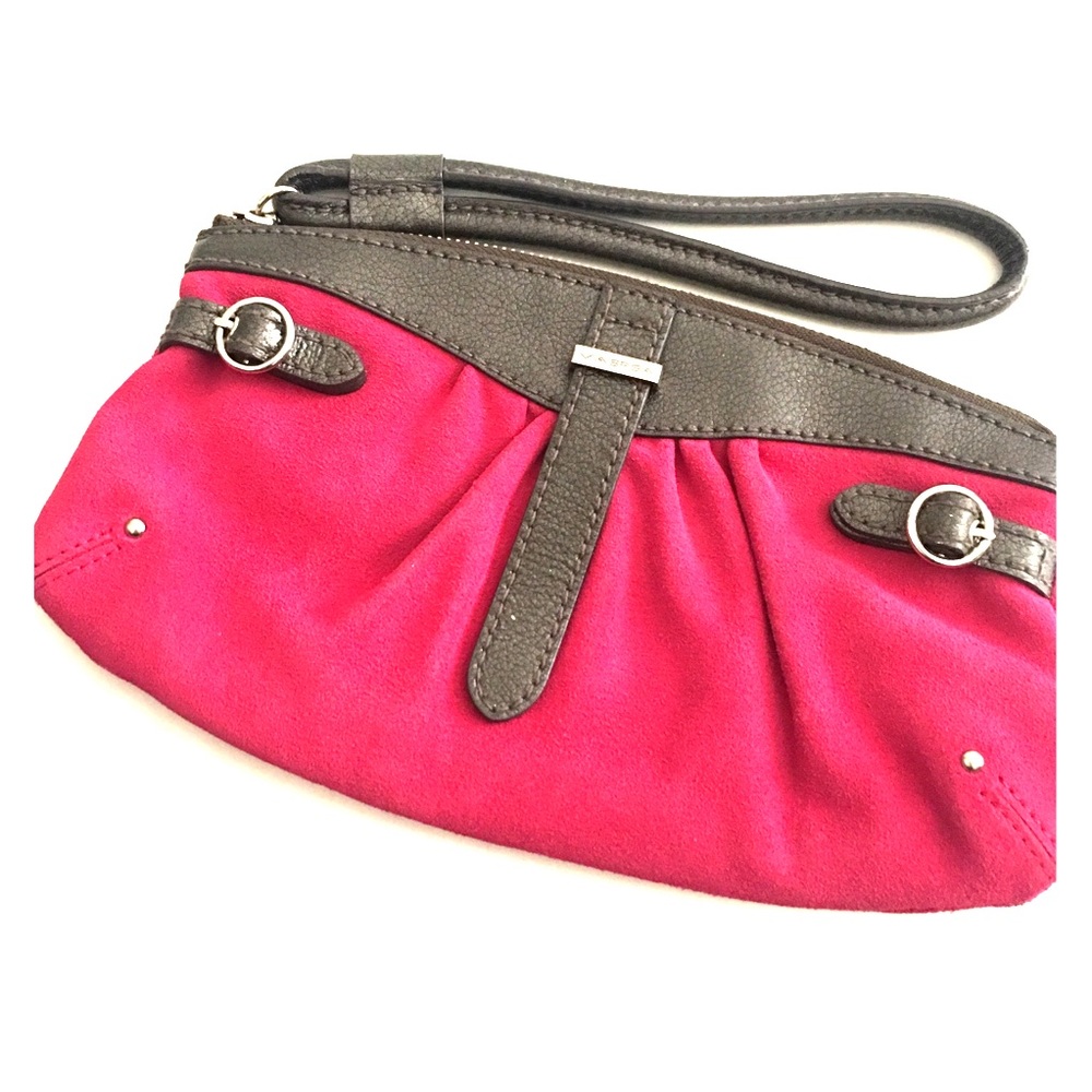 💯Via Spiga Leather Suede Wristlet Clutch Wallet❤️